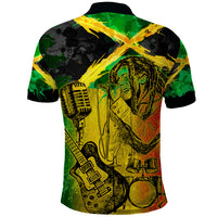 Jamaican Reggae Singer Polo Shirt B-Marley Reggae Grunge - Wonder Print Shop