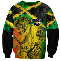 Jamaican Reggae Singer Sweatshirt B-Marley Reggae Grunge - Wonder Print Shop