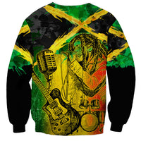 Jamaican Reggae Singer Sweatshirt B-Marley Reggae Grunge - Wonder Print Shop