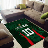Custom Bangladesh Cricket Area Rug The Tigers Green-Red Glory