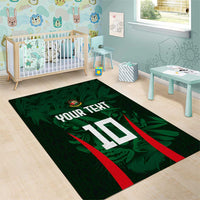 Custom Bangladesh Cricket Area Rug The Tigers Green-Red Glory