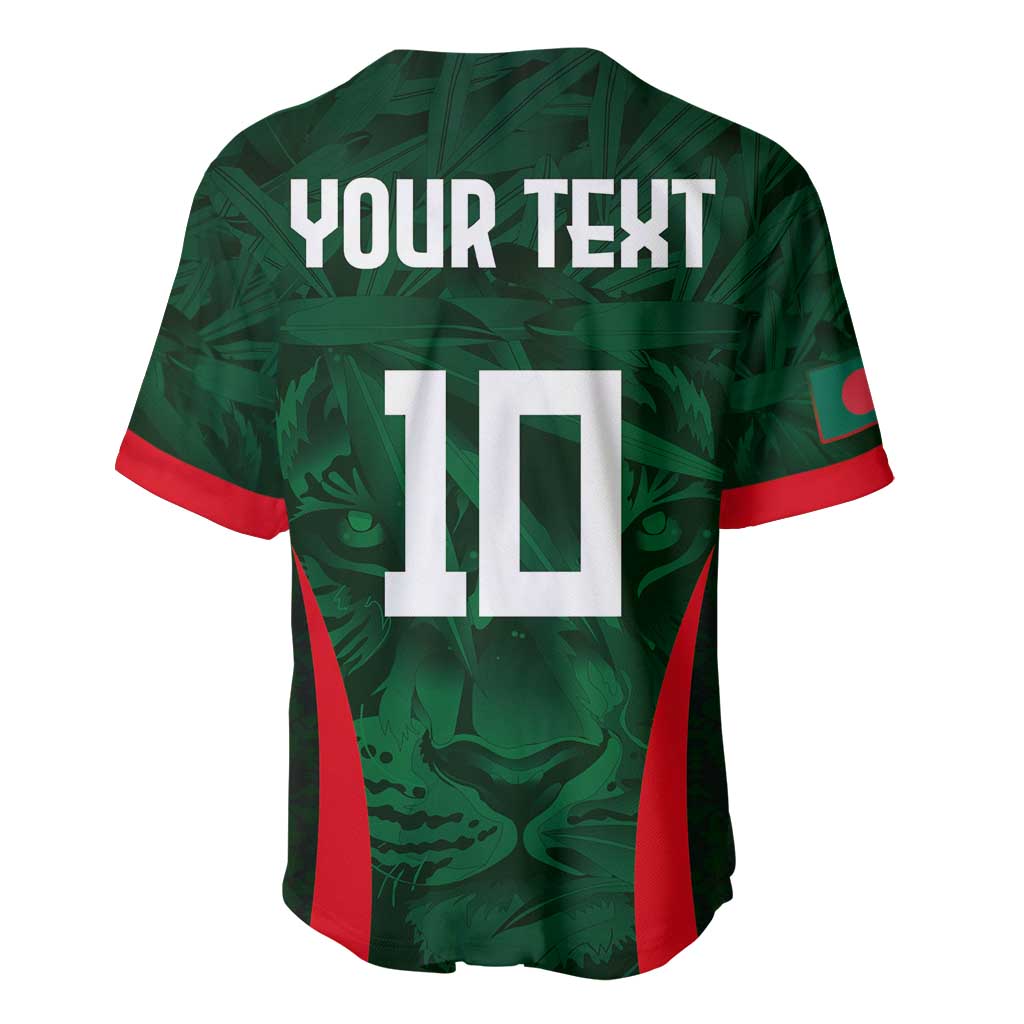 Custom Bangladesh Cricket Baseball Jersey The Tigers Green-Red Glory