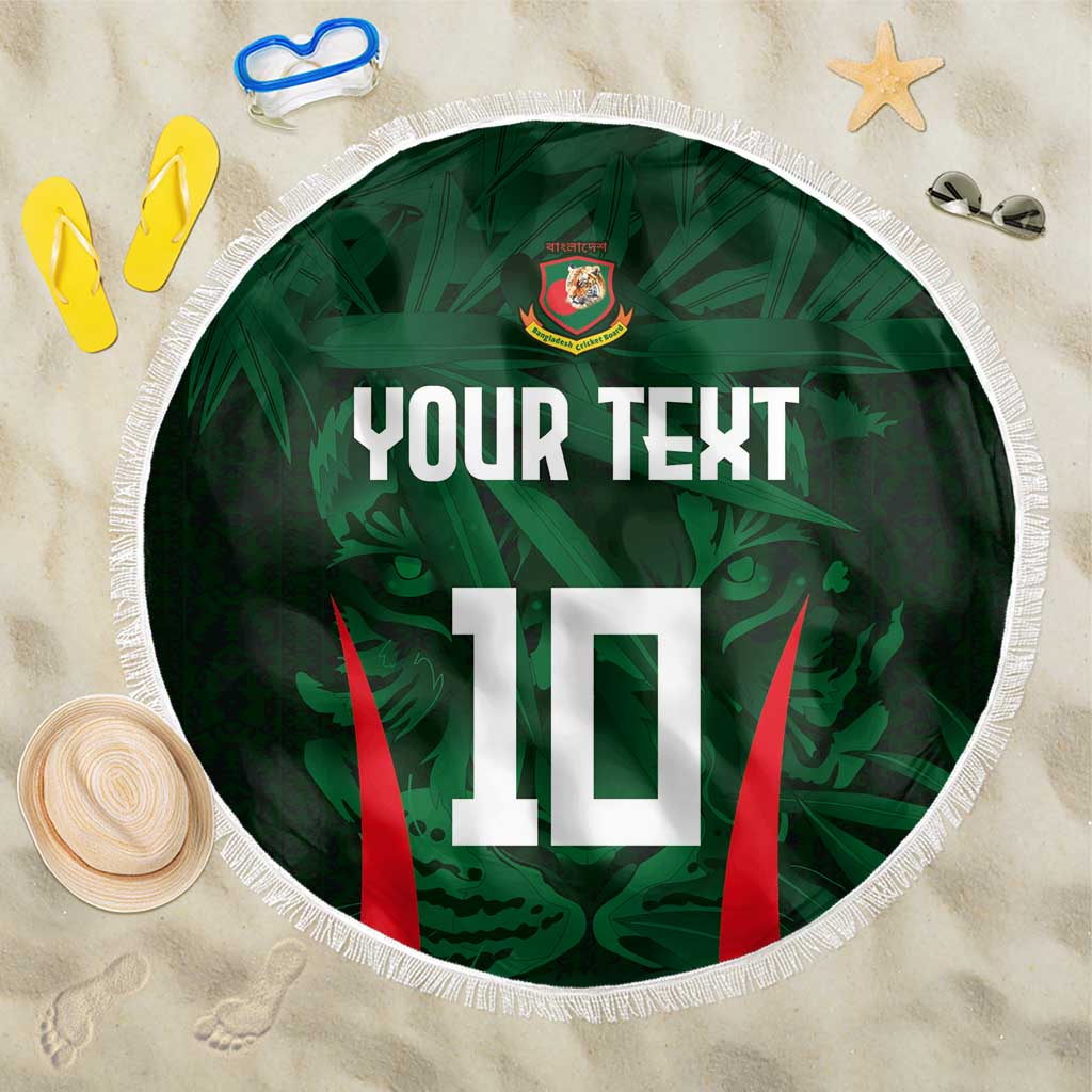 Custom Bangladesh Cricket Beach Blanket The Tigers Green-Red Glory