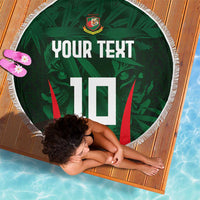 Custom Bangladesh Cricket Beach Blanket The Tigers Green-Red Glory
