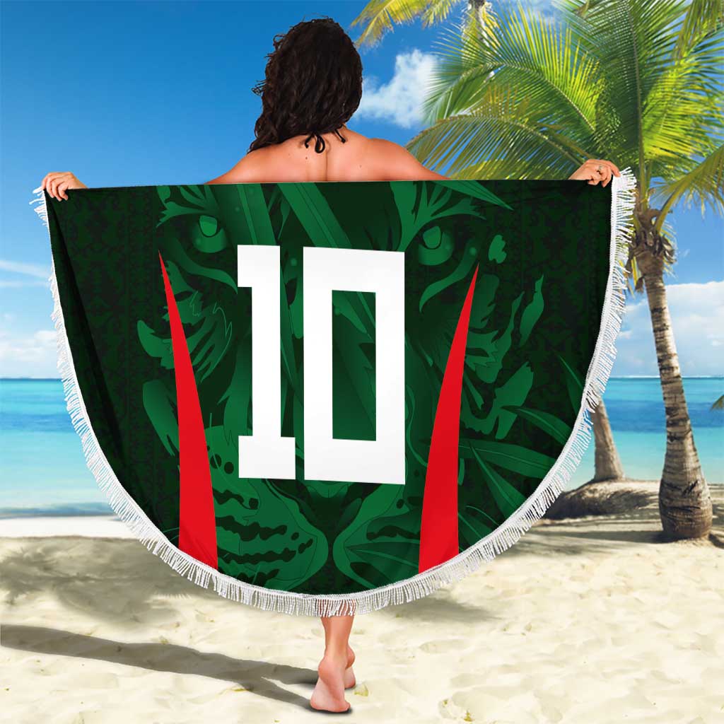 Custom Bangladesh Cricket Beach Blanket The Tigers Green-Red Glory