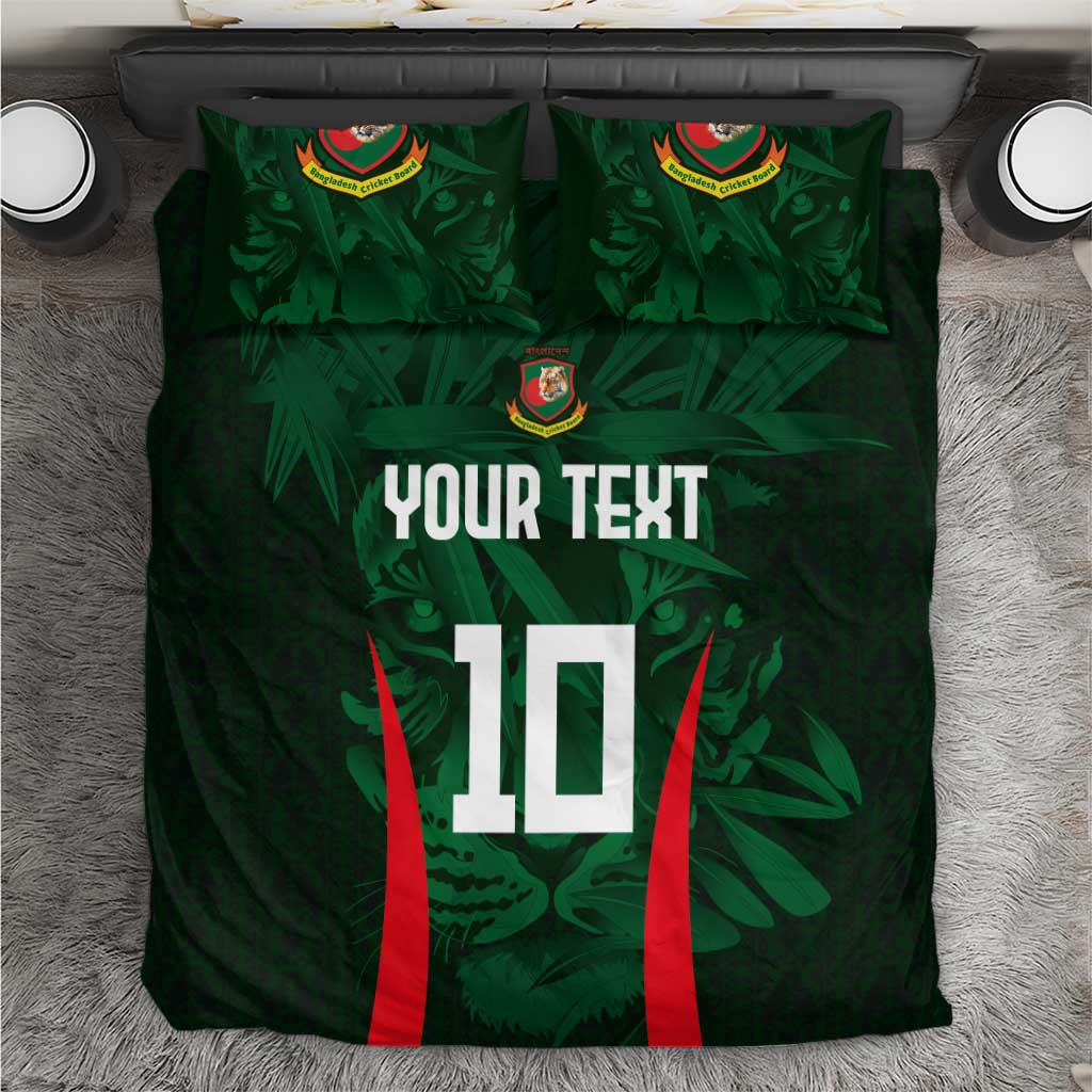 Custom Bangladesh Cricket Bedding Set The Tigers Green-Red Glory