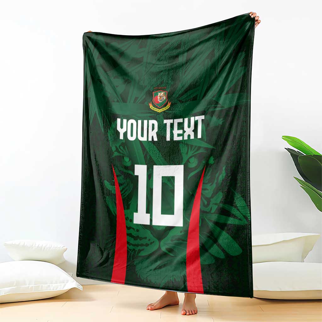 Custom Bangladesh Cricket Blanket The Tigers Green-Red Glory