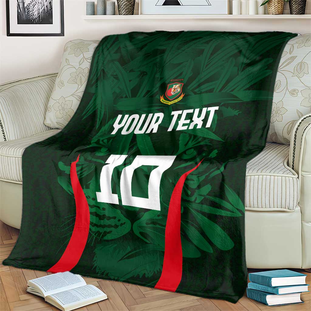 Custom Bangladesh Cricket Blanket The Tigers Green-Red Glory