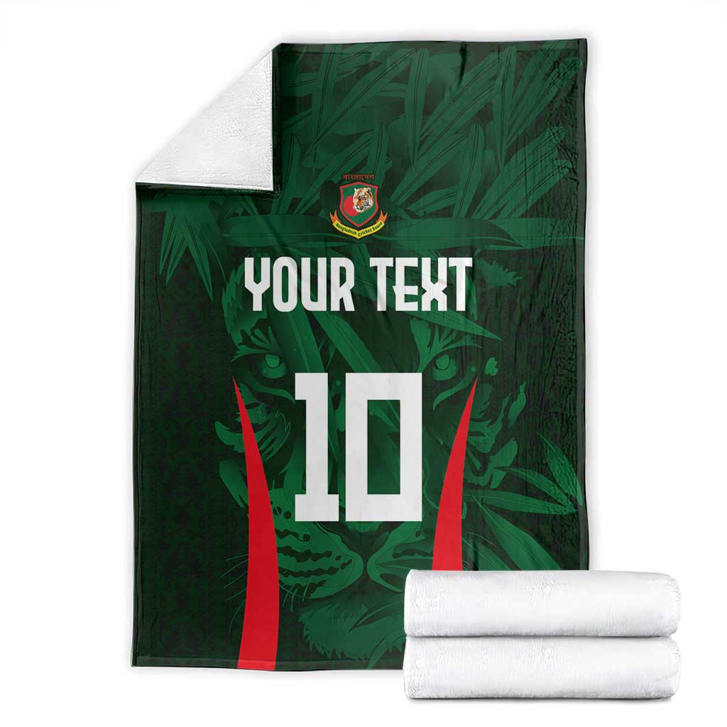 Custom Bangladesh Cricket Blanket The Tigers Green-Red Glory