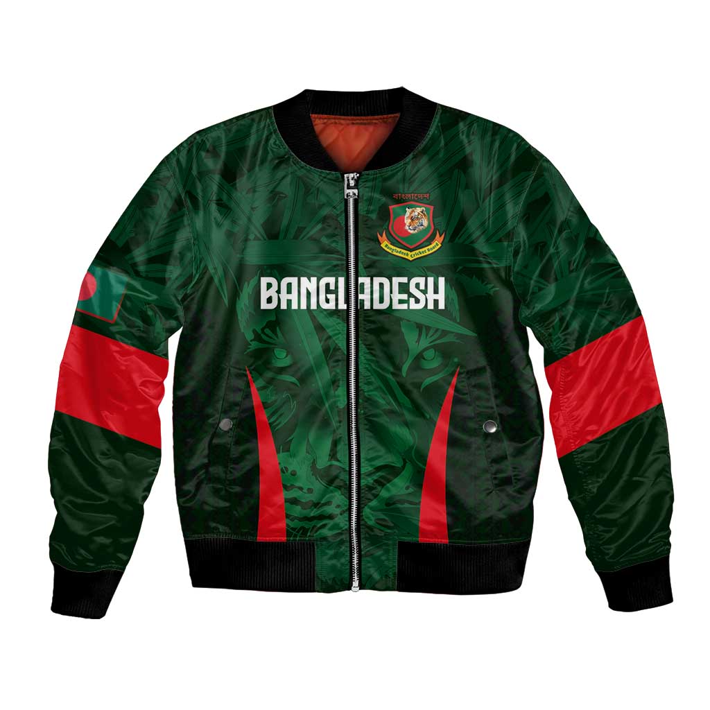 Custom Bangladesh Cricket Bomber Jacket The Tigers Green-Red Glory