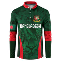 Custom Bangladesh Cricket Button Sweatshirt The Tigers Green-Red Glory