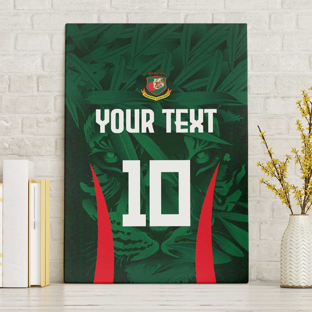 Custom Bangladesh Cricket Canvas Wall Art The Tigers Green-Red Glory