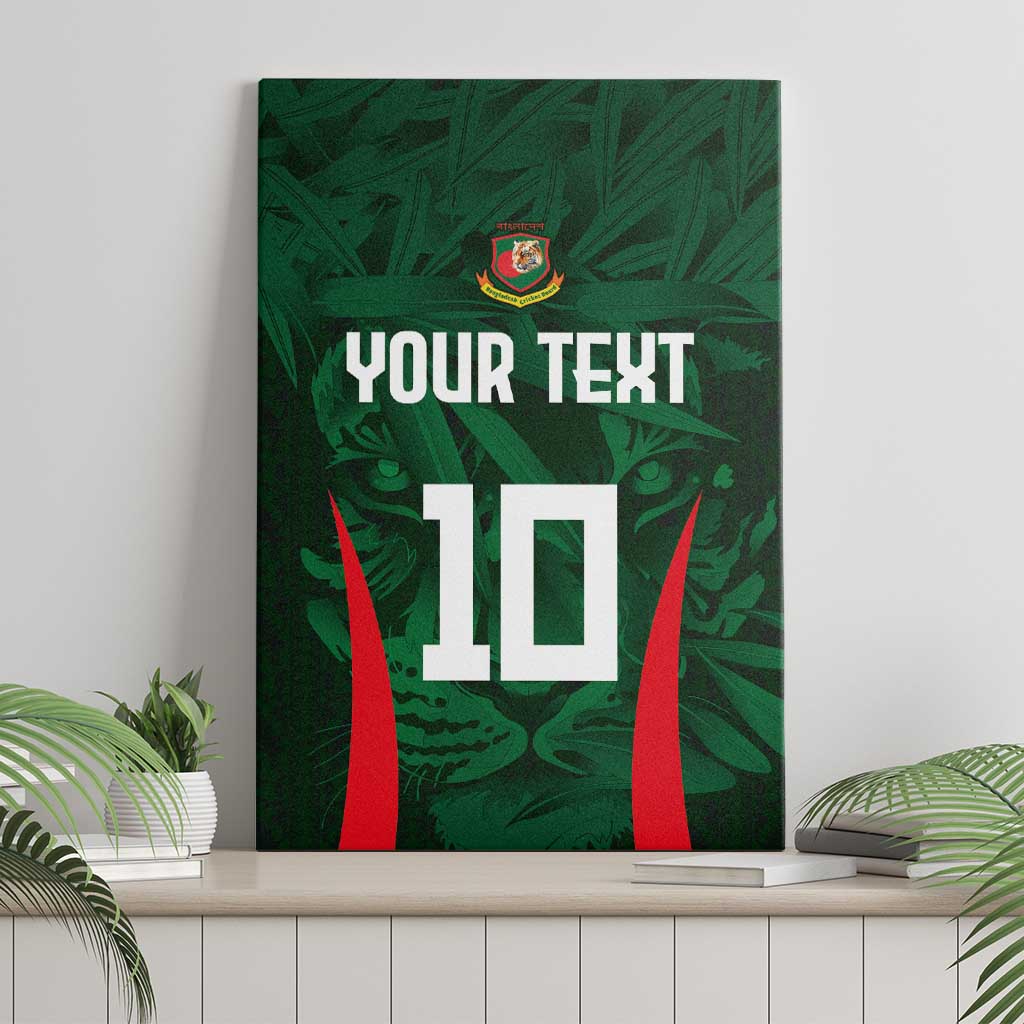 Custom Bangladesh Cricket Canvas Wall Art The Tigers Green-Red Glory