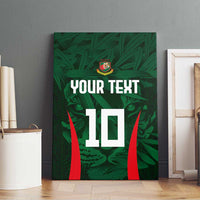 Custom Bangladesh Cricket Canvas Wall Art The Tigers Green-Red Glory