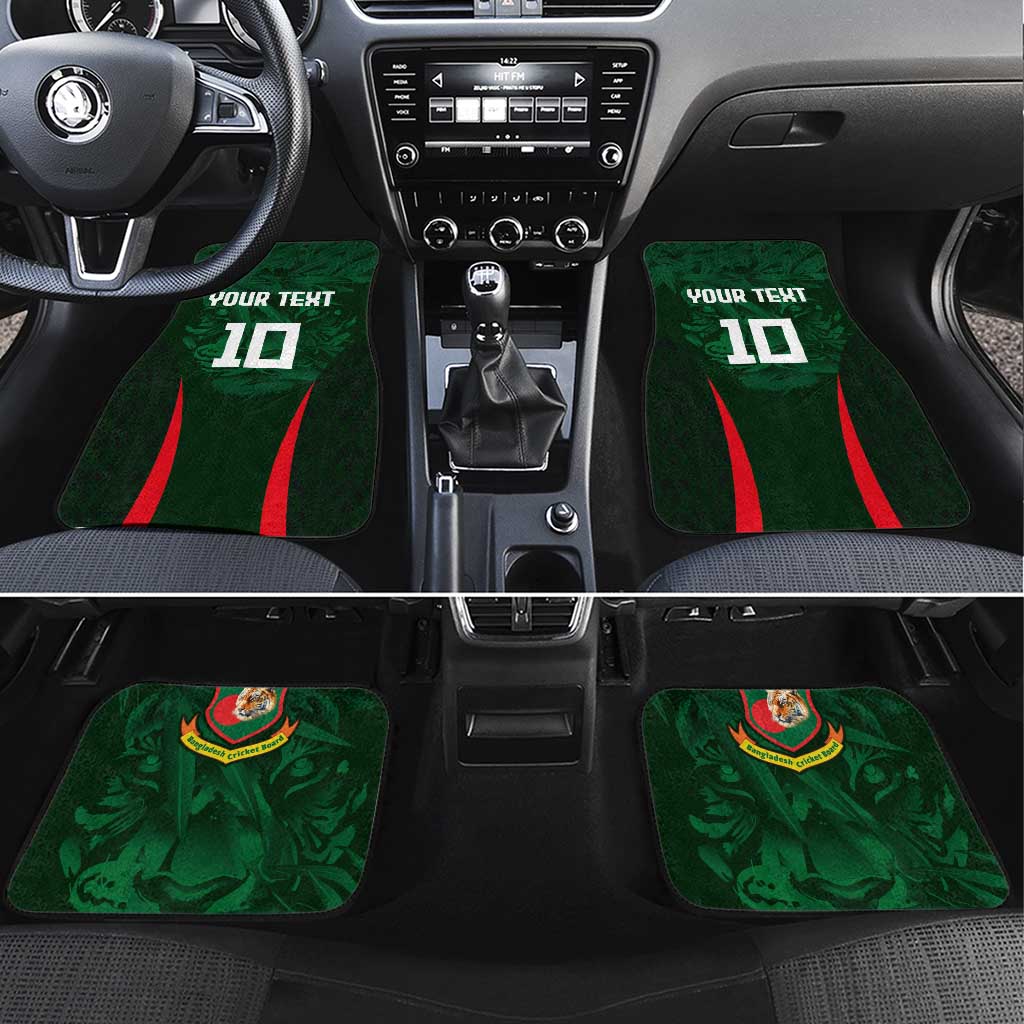 Custom Bangladesh Cricket Car Mats The Tigers Green-Red Glory