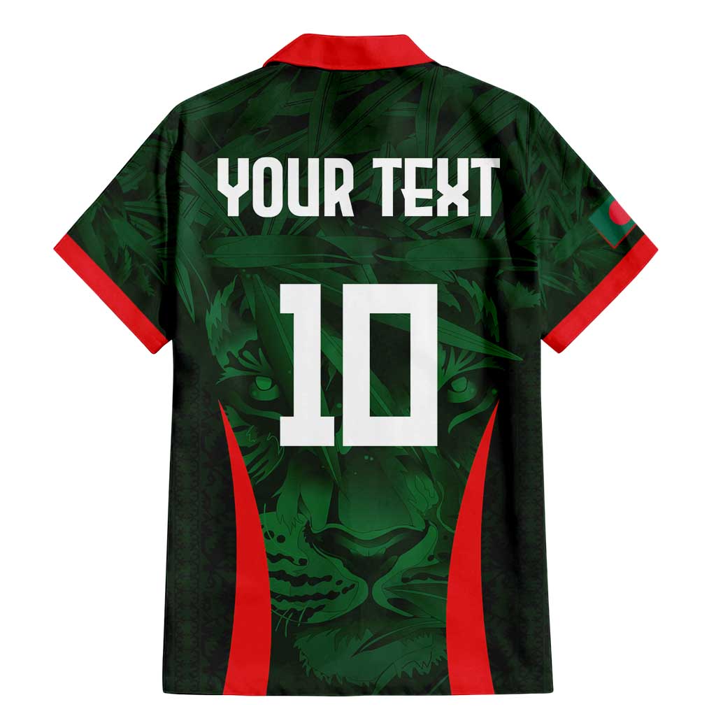 Custom Bangladesh Cricket Family Matching Mermaid Dress and Hawaiian Shirt The Tigers Green-Red Glory