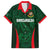 Custom Bangladesh Cricket Family Matching Off The Shoulder Long Sleeve Dress and Hawaiian Shirt The Tigers Green-Red Glory
