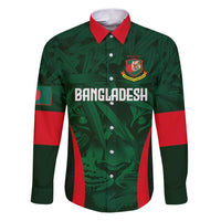Custom Bangladesh Cricket Family Matching Puletasi and Hawaiian Shirt The Tigers Green-Red Glory