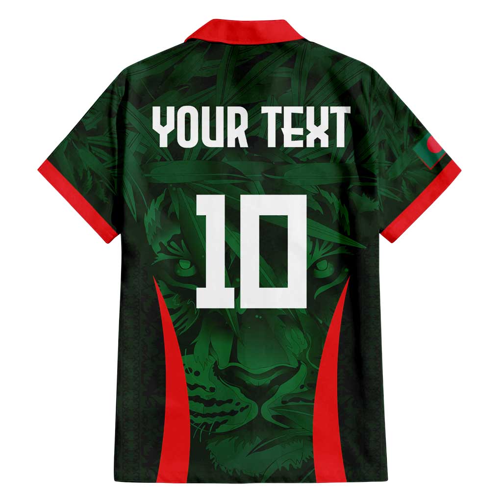 Custom Bangladesh Cricket Family Matching Tank Maxi Dress and Hawaiian Shirt The Tigers Green-Red Glory