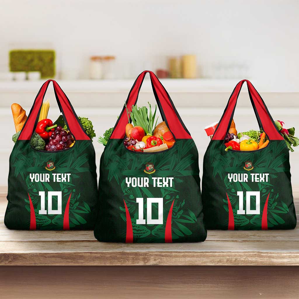 Custom Bangladesh Cricket Grocery Bag The Tigers Green-Red Glory