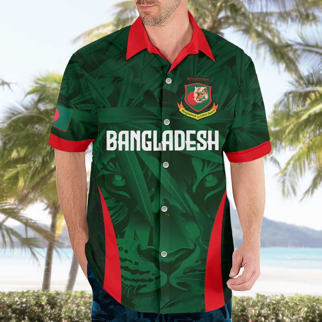 Custom Bangladesh Cricket Hawaiian Shirt The Tigers Green-Red Glory