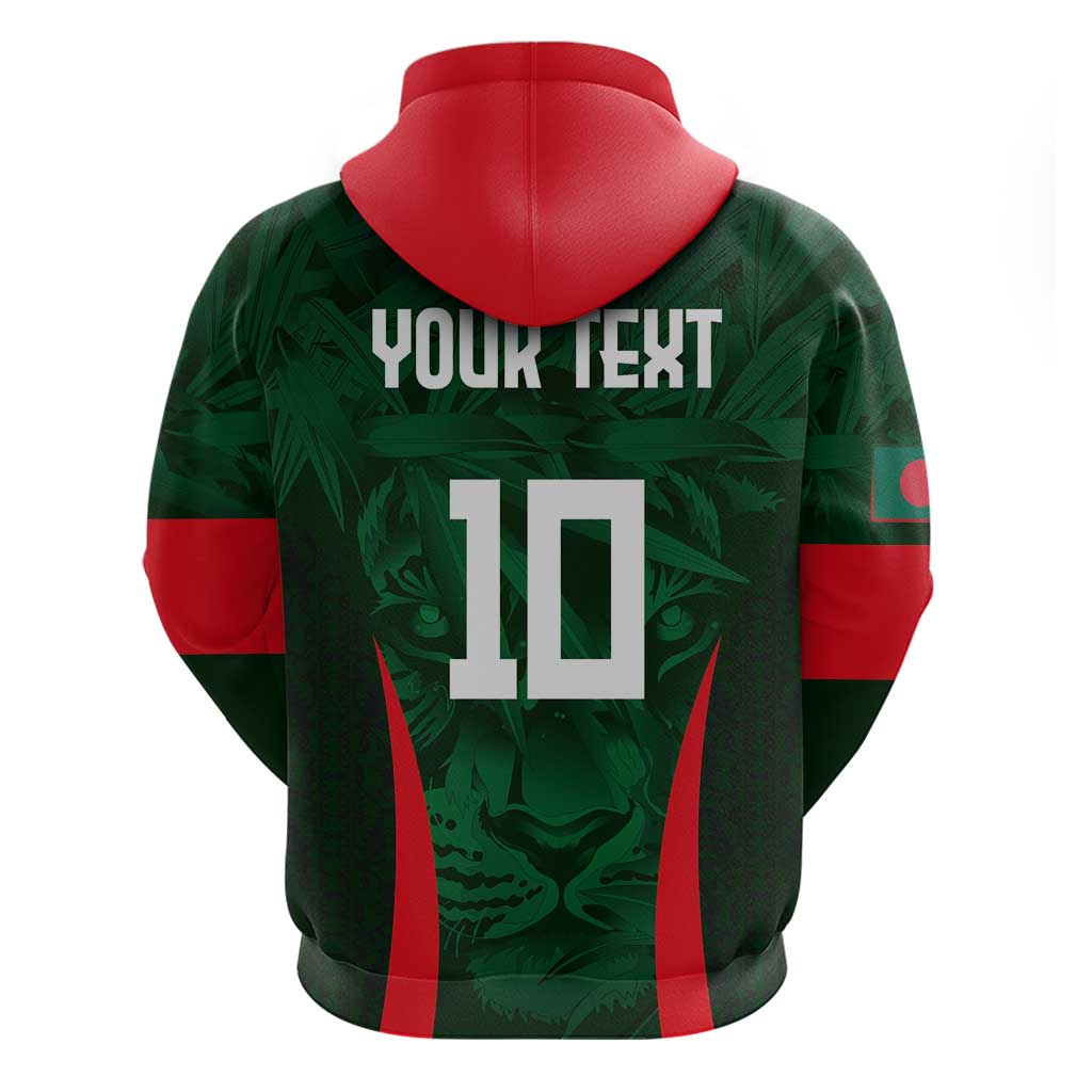 Custom Bangladesh Cricket Hoodie The Tigers Green-Red Glory