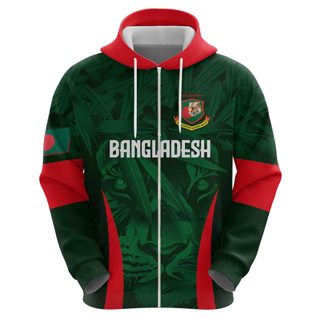 Custom Bangladesh Cricket Hoodie The Tigers Green-Red Glory