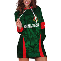 Custom Bangladesh Cricket Hoodie Dress The Tigers Green-Red Glory