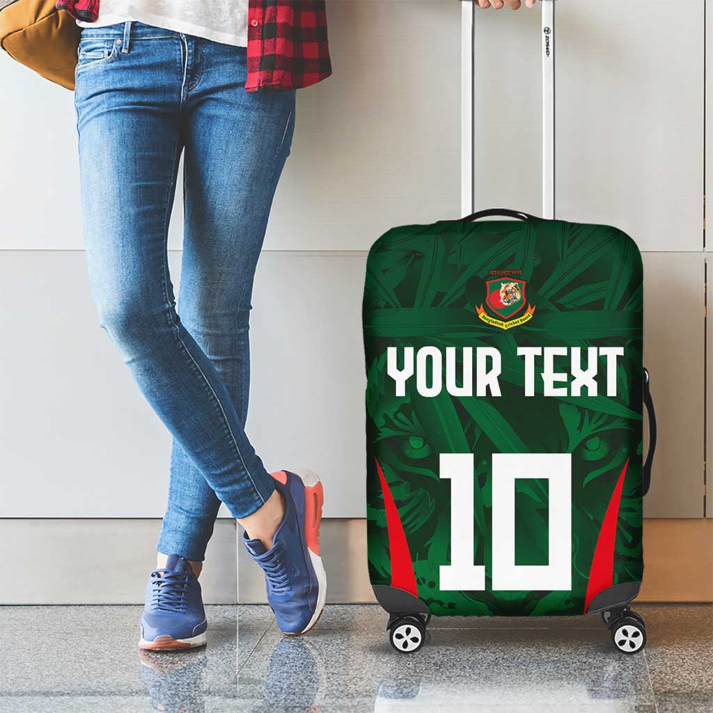 Custom Bangladesh Cricket Luggage Cover The Tigers Green-Red Glory