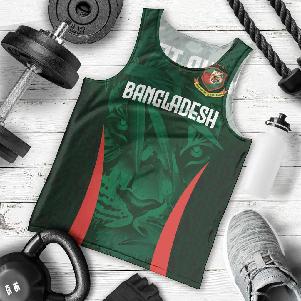 Custom Bangladesh Cricket Men Tank Top The Tigers Green-Red Glory