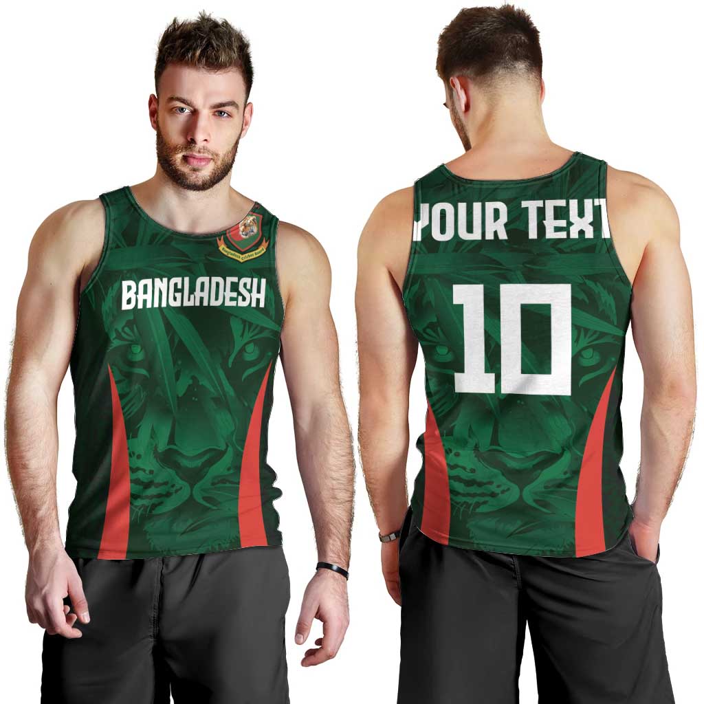 Custom Bangladesh Cricket Men Tank Top The Tigers Green-Red Glory
