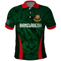 Custom Bangladesh Cricket Polo Shirt The Tigers Green-Red Glory