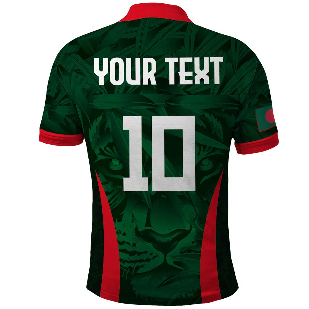 Custom Bangladesh Cricket Polo Shirt The Tigers Green-Red Glory