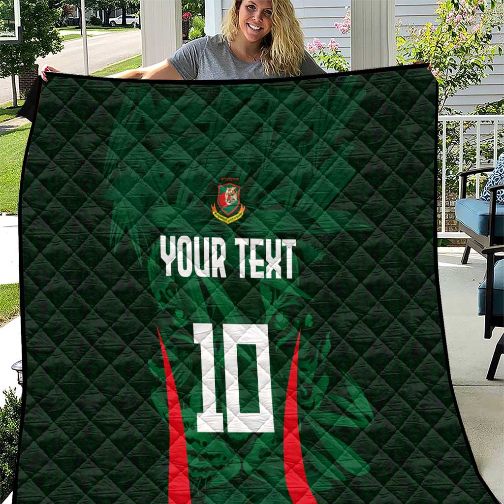 Custom Bangladesh Cricket Quilt The Tigers Green-Red Glory