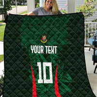 Custom Bangladesh Cricket Quilt The Tigers Green-Red Glory