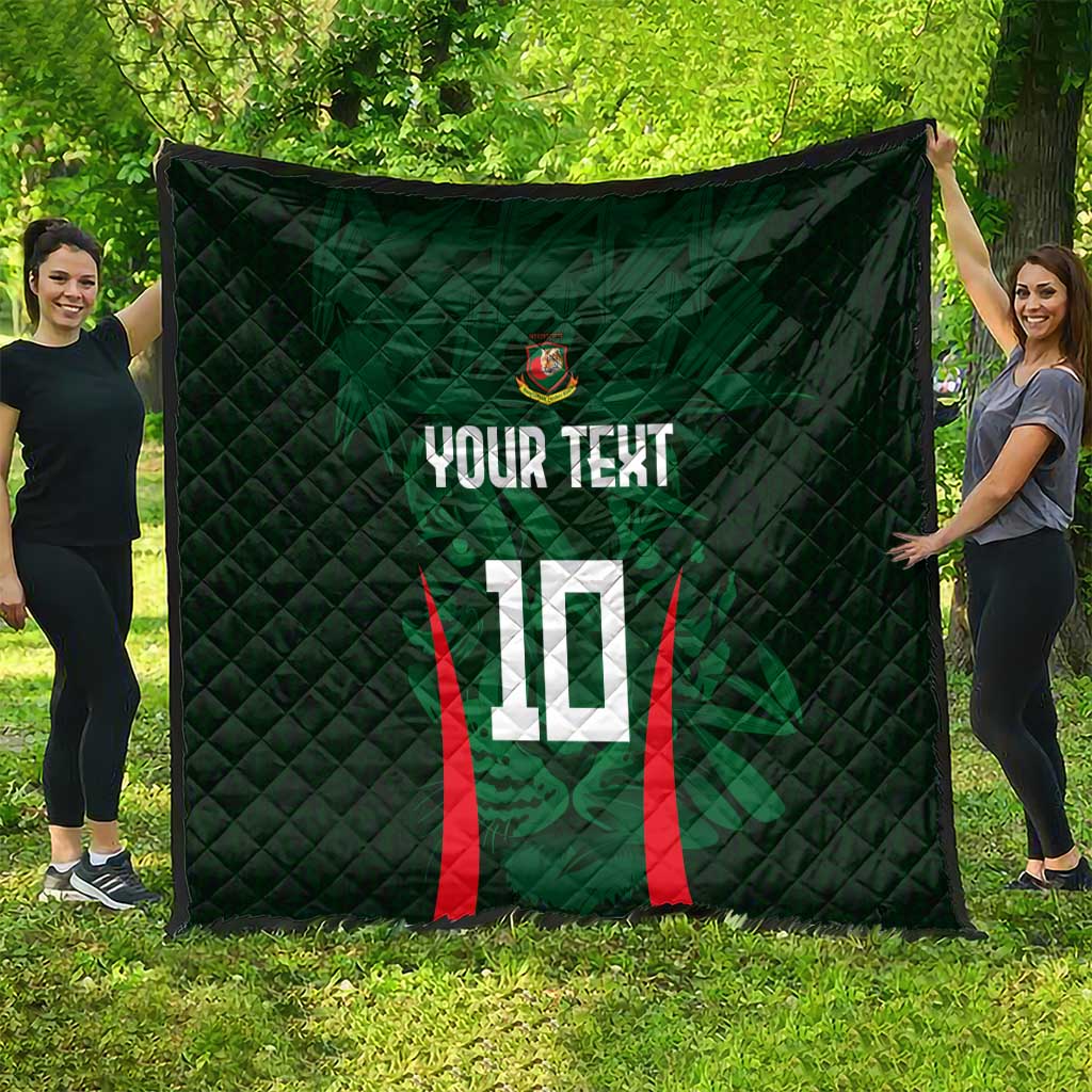 Custom Bangladesh Cricket Quilt The Tigers Green-Red Glory