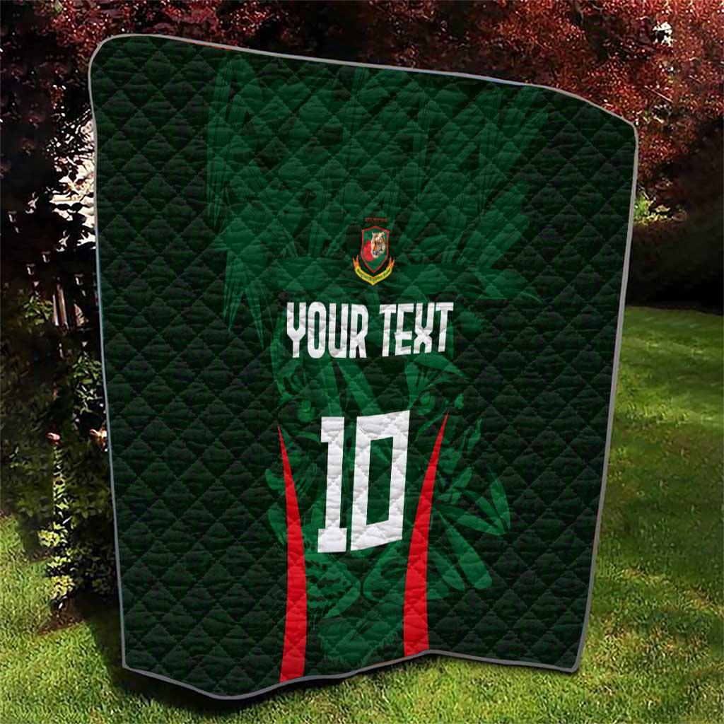 Custom Bangladesh Cricket Quilt The Tigers Green-Red Glory