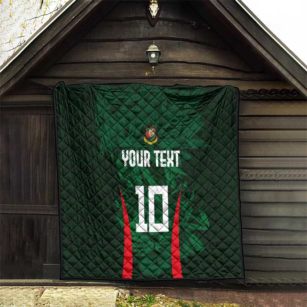 Custom Bangladesh Cricket Quilt The Tigers Green-Red Glory