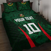 Custom Bangladesh Cricket Quilt Bed Set The Tigers Green-Red Glory