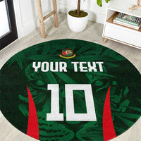 Custom Bangladesh Cricket Round Carpet The Tigers Green-Red Glory
