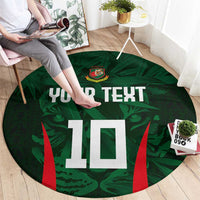 Custom Bangladesh Cricket Round Carpet The Tigers Green-Red Glory