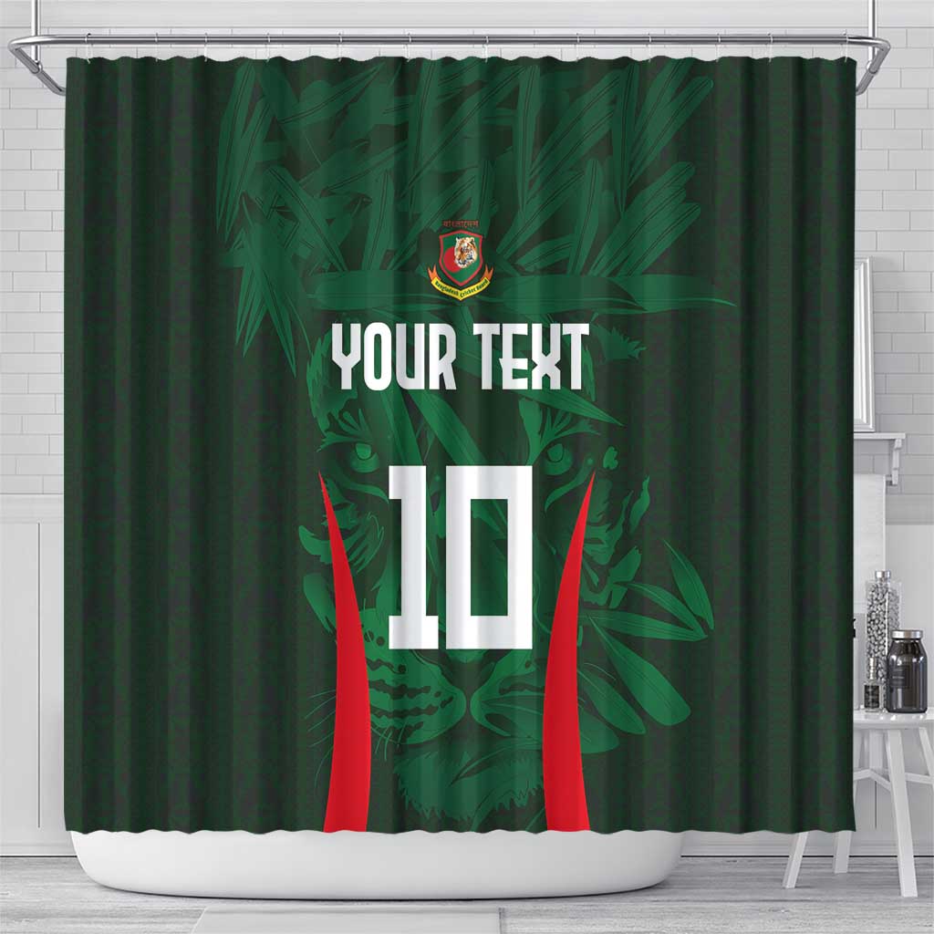 Custom Bangladesh Cricket Shower Curtain The Tigers Green-Red Glory