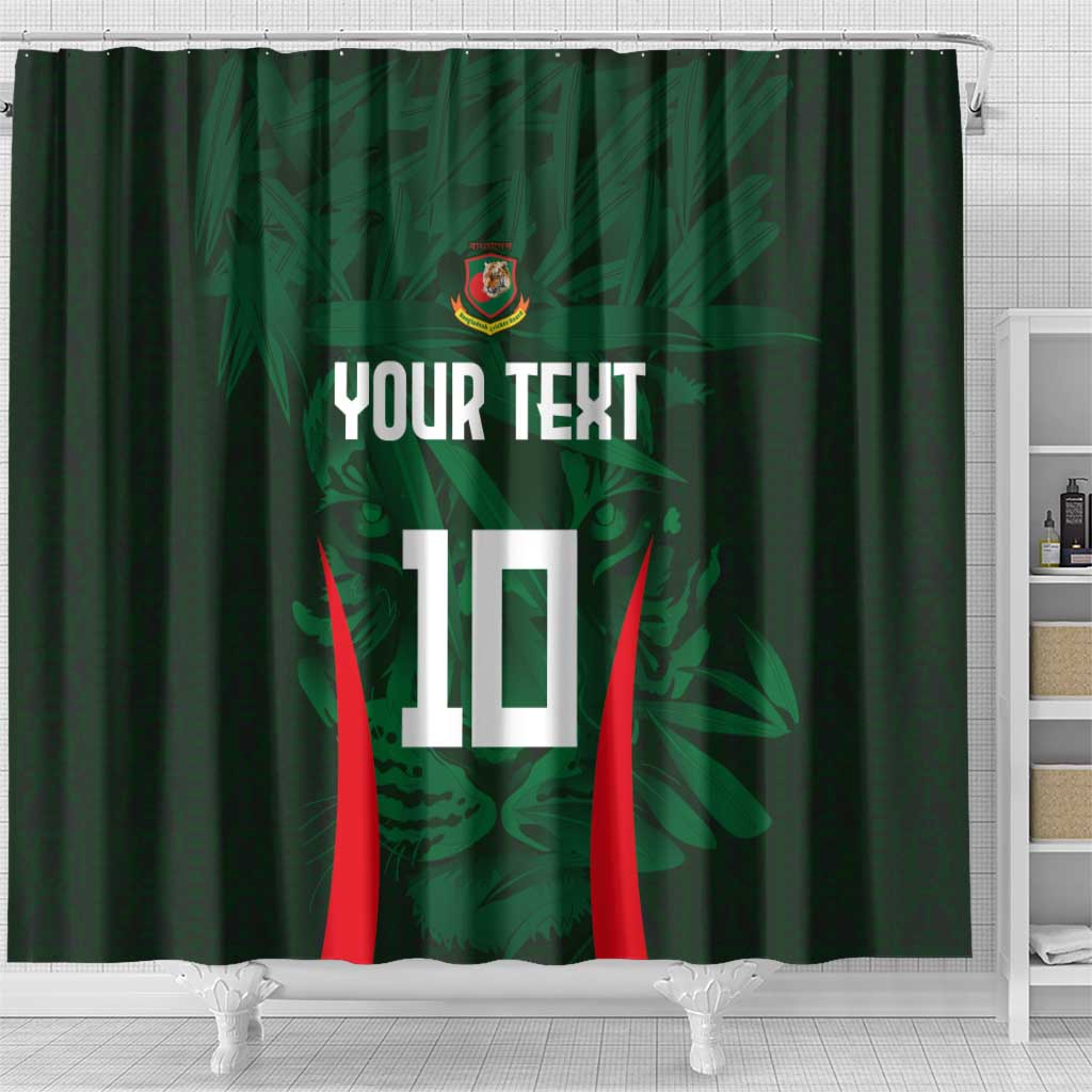 Custom Bangladesh Cricket Shower Curtain The Tigers Green-Red Glory