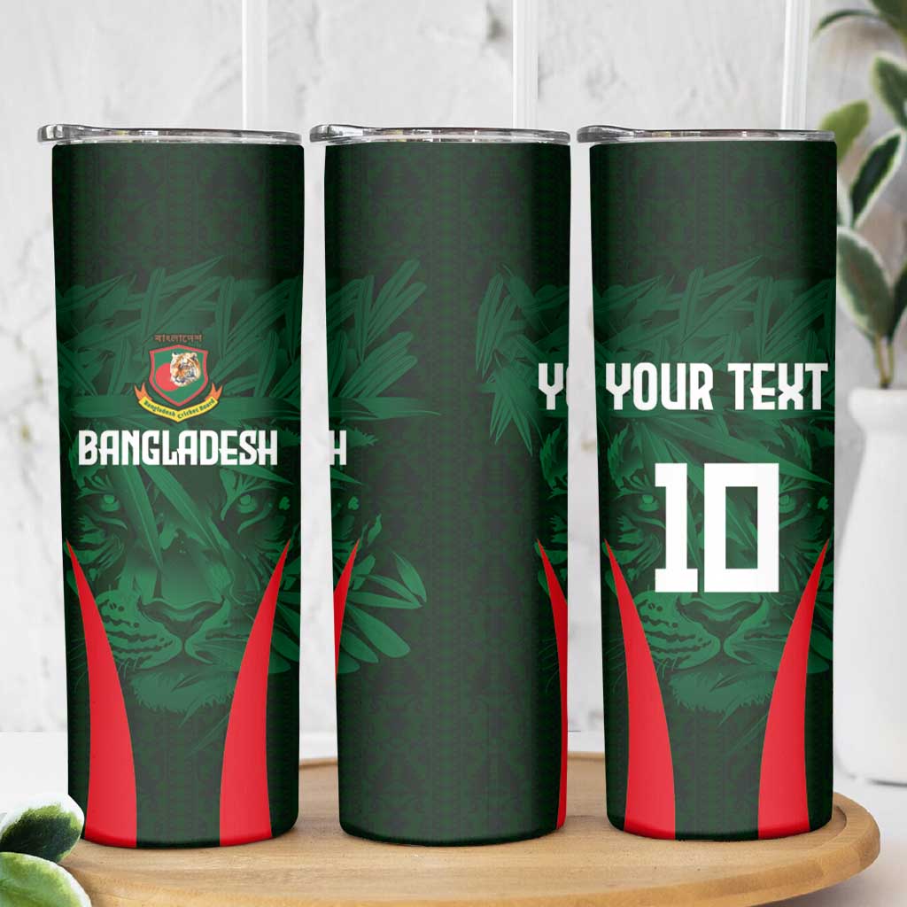 Custom Bangladesh Cricket Skinny Tumbler The Tigers Green-Red Glory