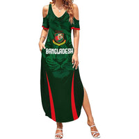 Custom Bangladesh Cricket Summer Maxi Dress The Tigers Green-Red Glory