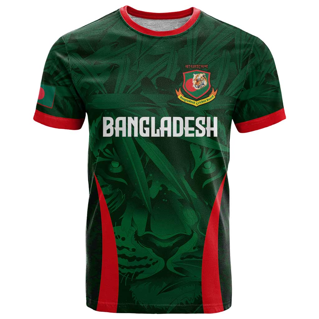 Custom Bangladesh Cricket T Shirt The Tigers Green-Red Glory