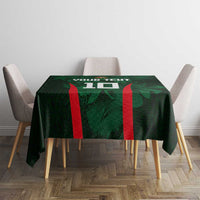 Custom Bangladesh Cricket Tablecloth The Tigers Green-Red Glory