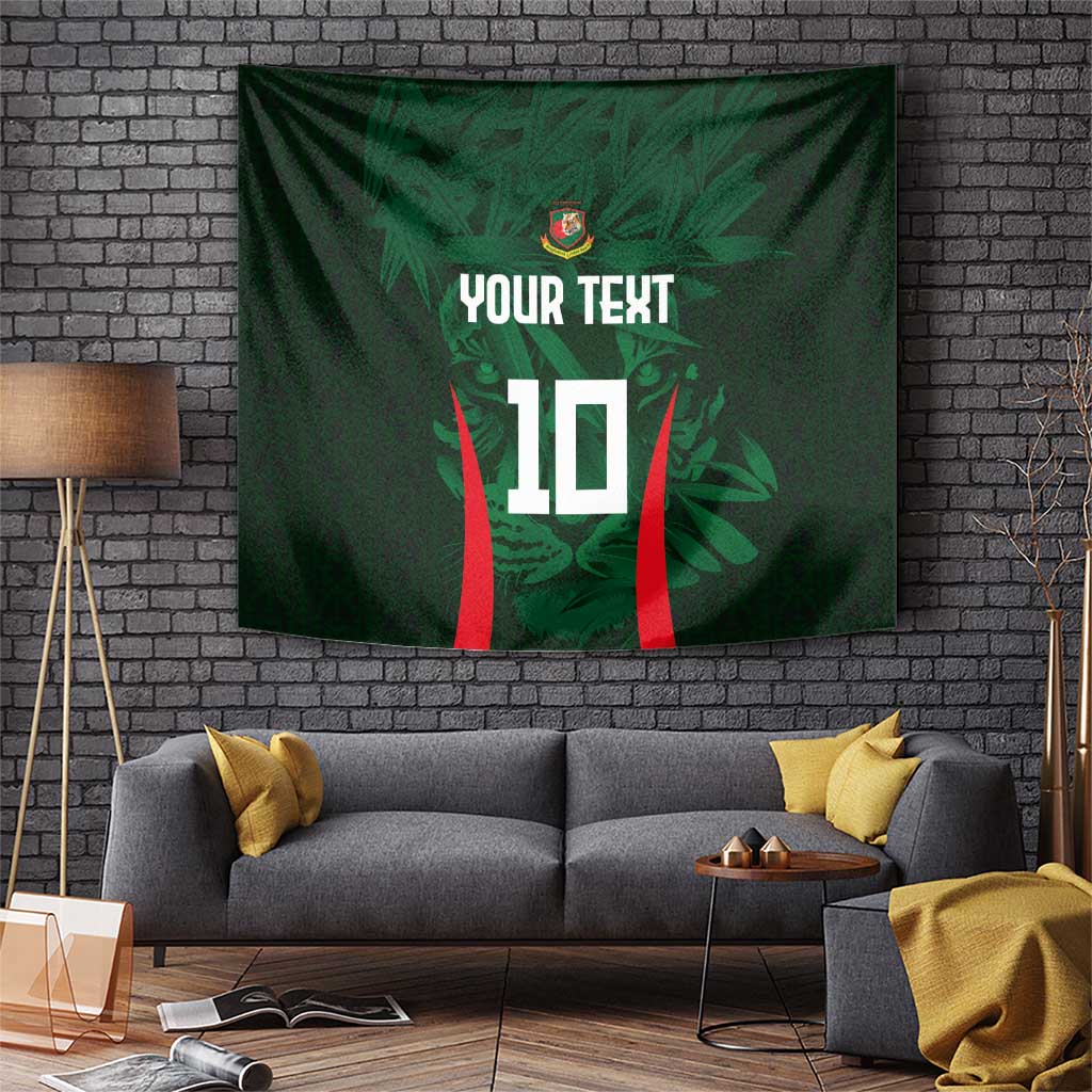 Custom Bangladesh Cricket Tapestry The Tigers Green-Red Glory
