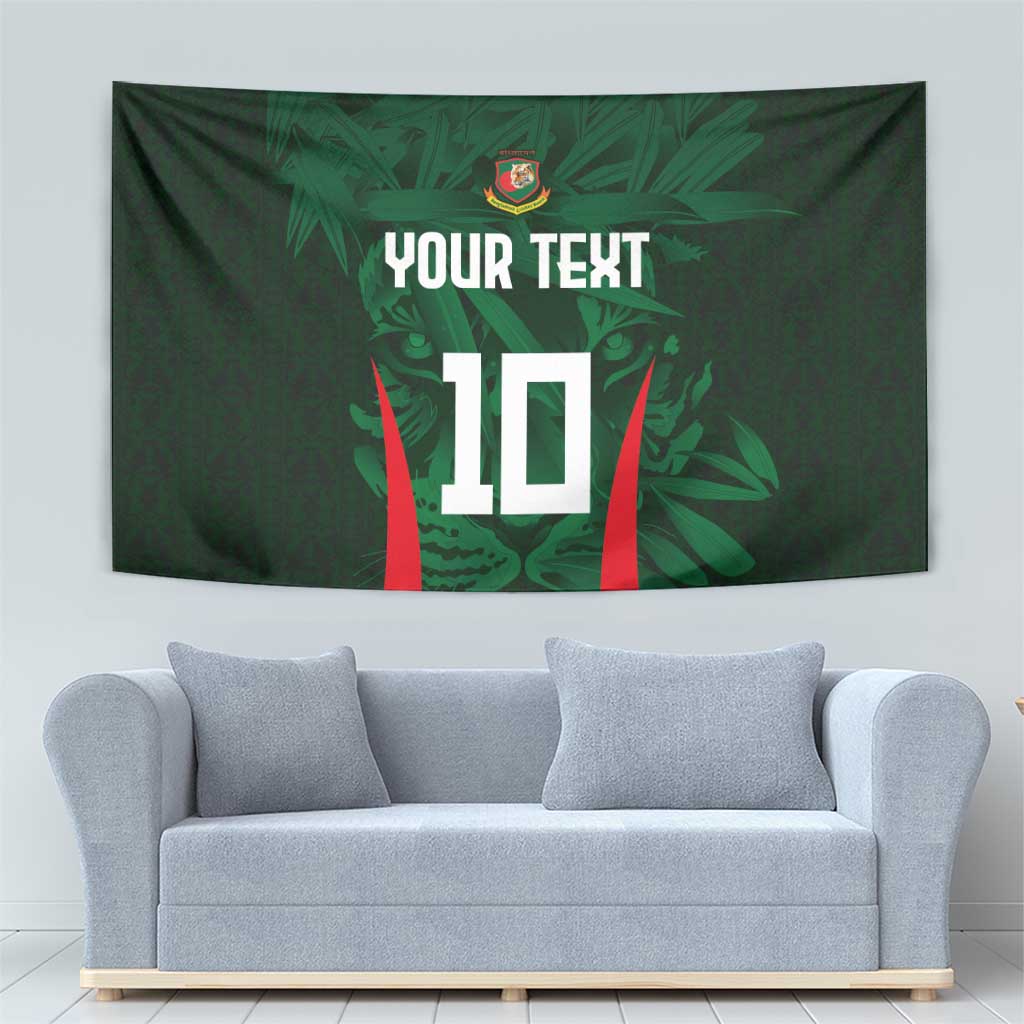 Custom Bangladesh Cricket Tapestry The Tigers Green-Red Glory