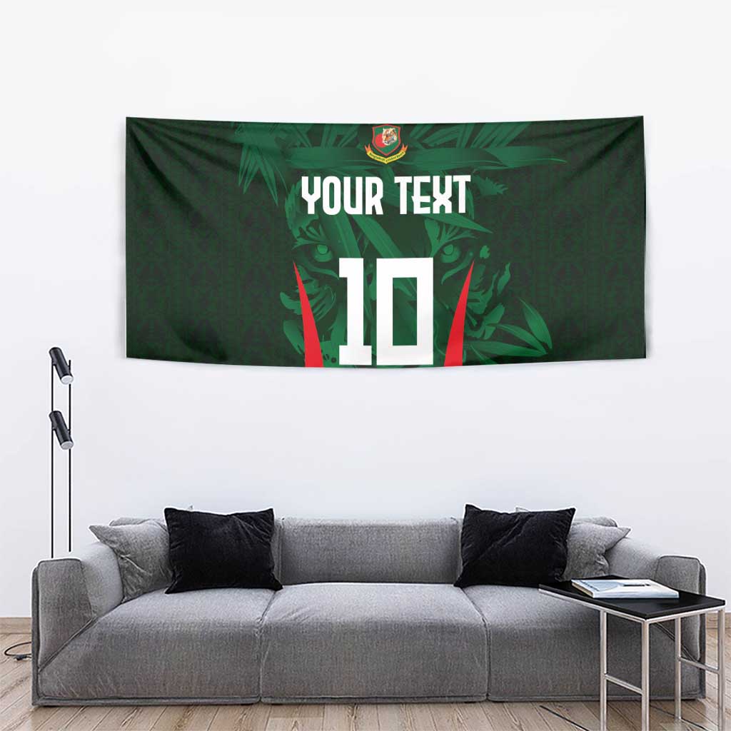 Custom Bangladesh Cricket Tapestry The Tigers Green-Red Glory
